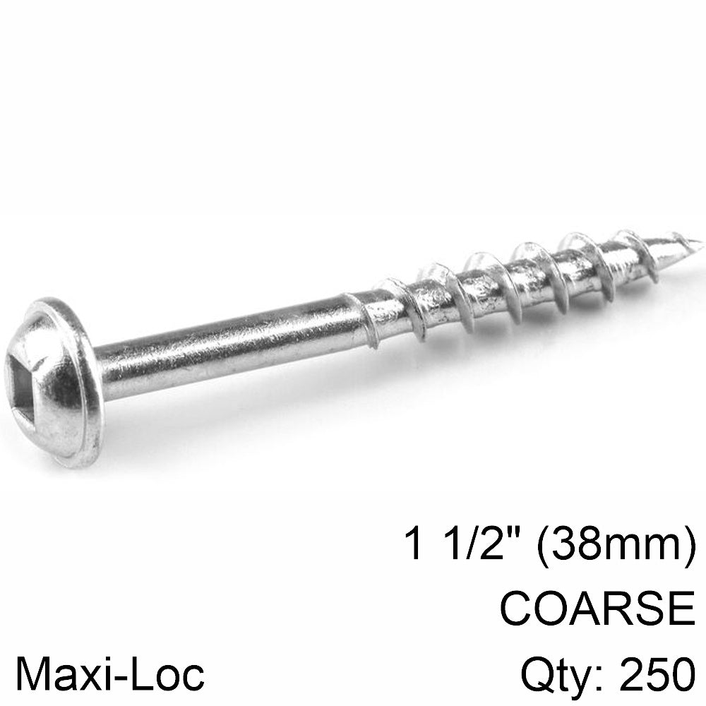 Screws, Coarse, Maxi-Loc, KREG, SML-C150B, Blue-Kote