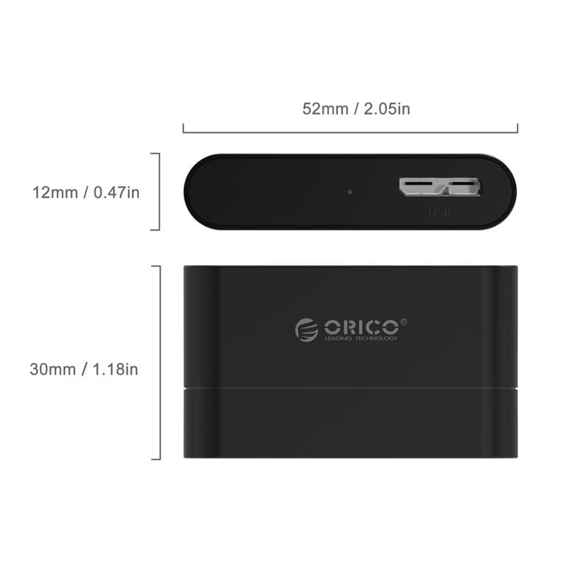 orico-usb3.0-sata-2.5"-hdd|sdd-1-way-adapter---black-3-image