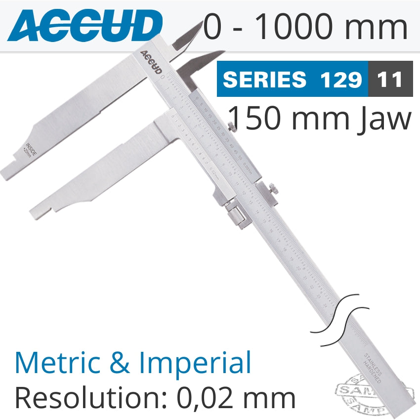 accud-vernier-caliper-1000mm-0.08mm-acc.-150mm-0.02mm-grad-s/steel-ac129-040-11-1