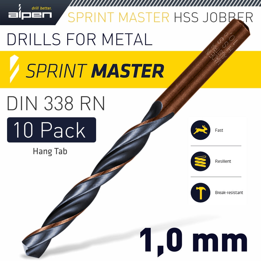 alpen-hss-sprint-master-1.0mm-10-pack-hang-tag-din-338-alpen-drill-bits-alp6310010-1