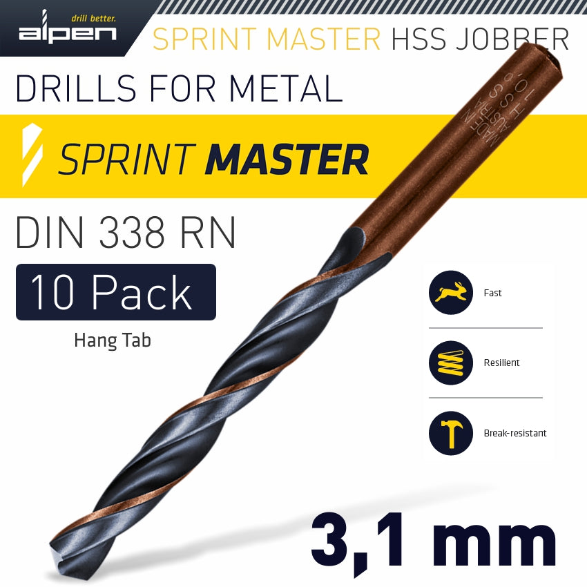 alpen-hss-sprint-master-3.1mm-10-pack-hang-tag-din-338-alpen-drill-bits-alp6310031-1