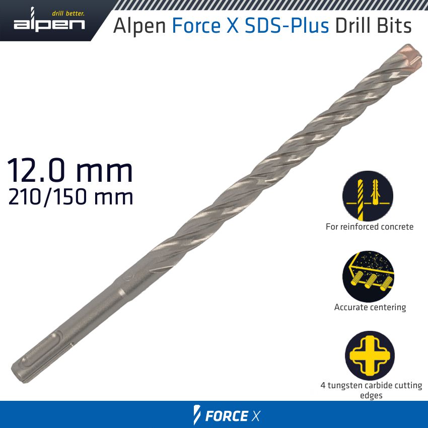 alpen-force-x-12.0-x-210/150--sds-plus-drill-bit-x4-cutting-edges-alp825012-1