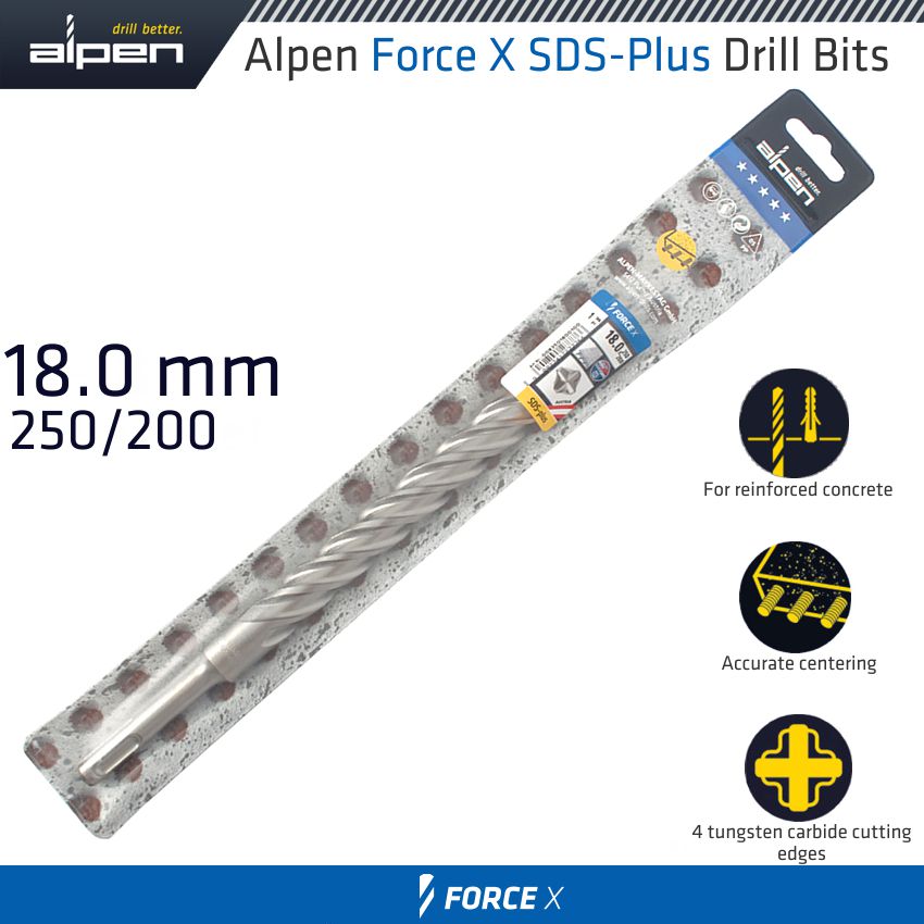 alpen-force-x-18.0-x-250/200--sds-plus-drill-bit-x4-cutting-edges-alp835018-1