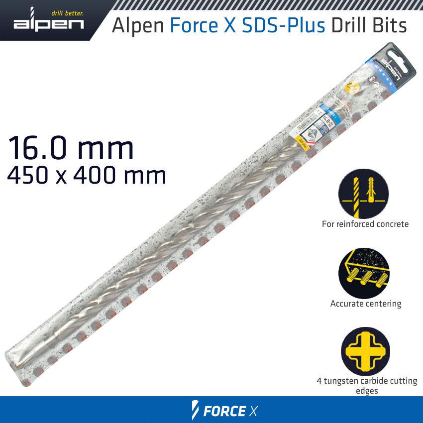 alpen-force-x-16.0-x-450/400--sds-plus-drill-bit-x4-cutting-edges-alp875016-3