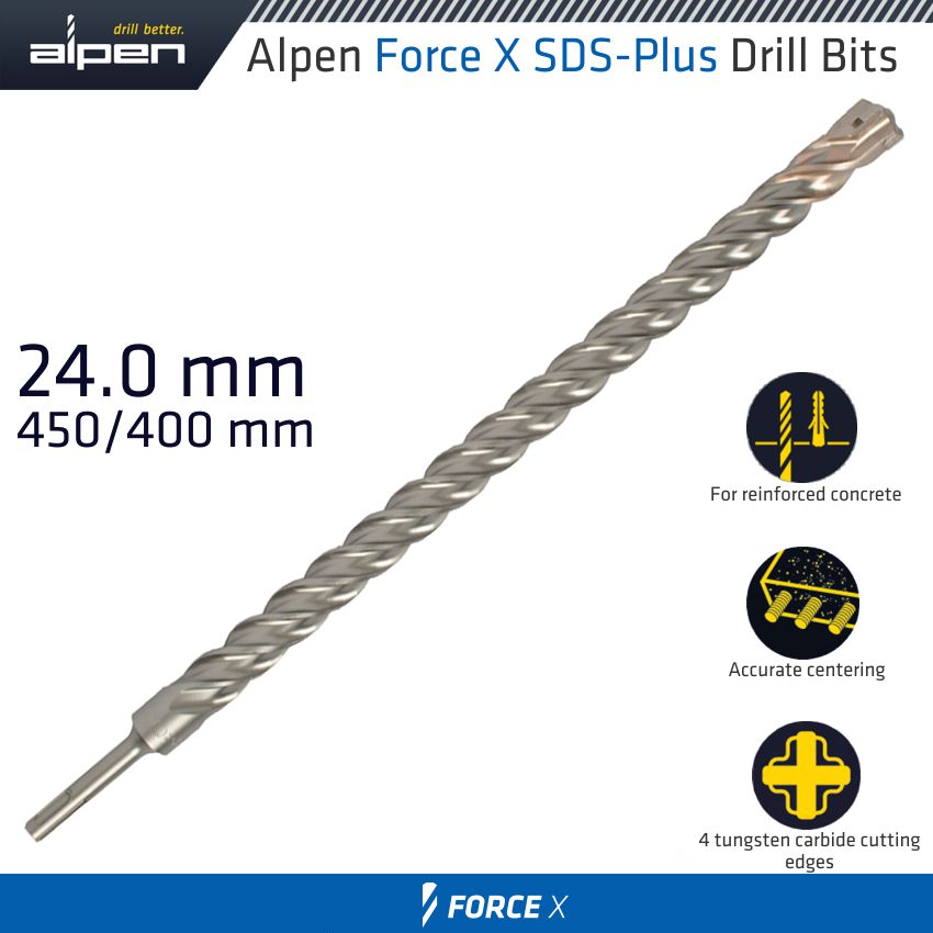 alpen-force-x-24.0-x-450/400--sds-plus-drill-bit-x4-cutting-edges-alp875024-1