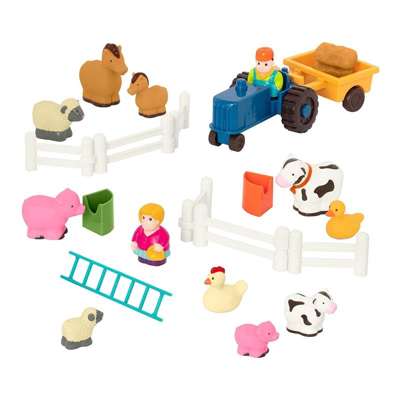 image-SA-LOT-Battat-Little-Farmer's-Playset-Farm-Animals-&-Accessories_BT2662Z