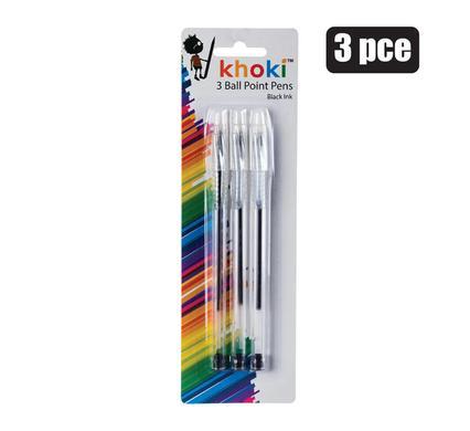 image-SA-LOT-Khoki-3-Ball-Point-Pens-Black-Ink_071-003003-A