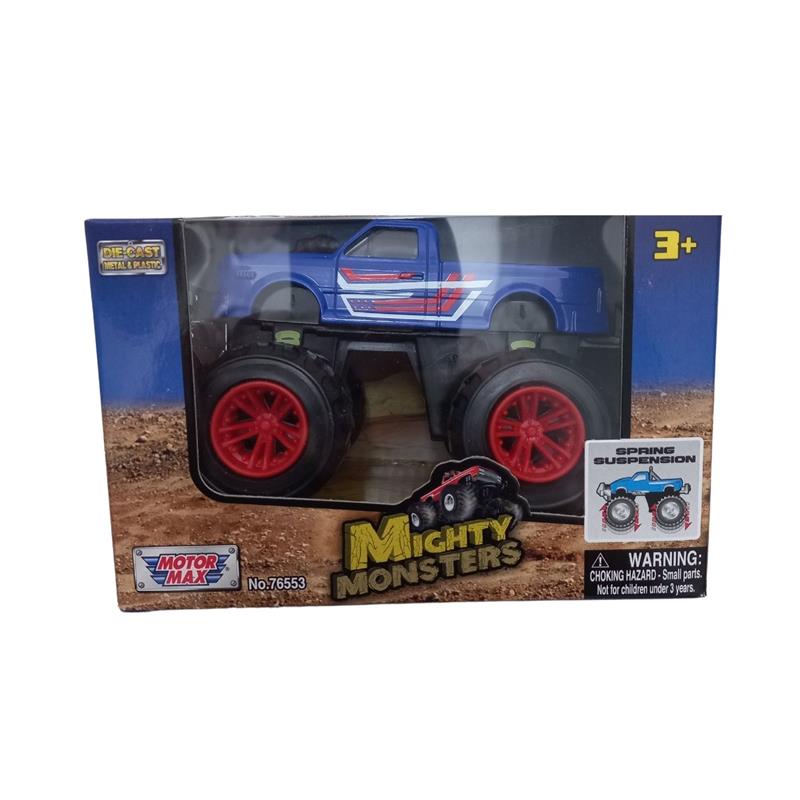 image-SA-LOT-Motormax-Mighty-Monsters-5"-Mighty-Monster-Vehicle-Blue-with-red-and-white-stripes_MOT-76553-E