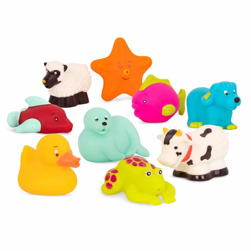 image-SA-LOT-B.-Toys-Squish-and-Splash-Bath-Buddies-9Pcs_BX1805Z