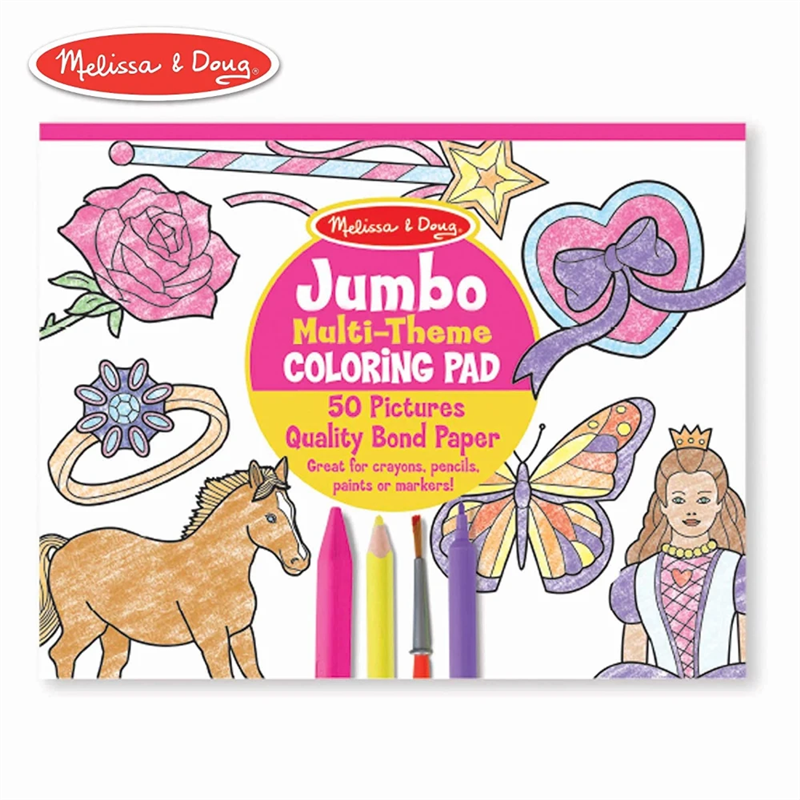 image-SA-LOT-Melissa-&-Doug-Jumbo-50-Page-Kids'-Coloring-Pad-Horses,-Hearts,-Flowers,-and-More_DOUG-4225