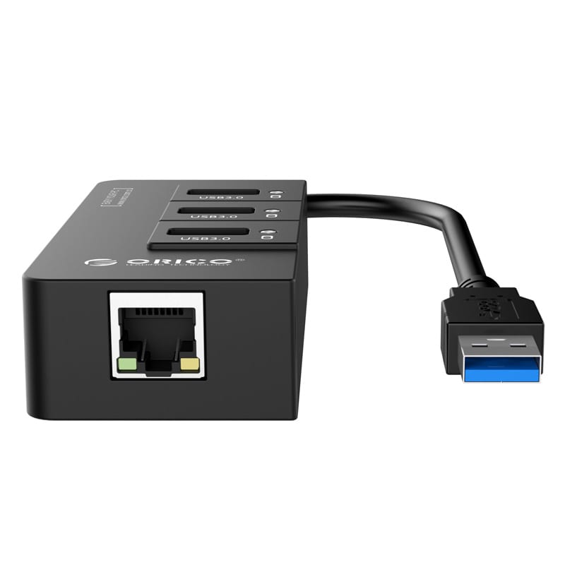 orico-3-port-usb3.0-hub-with-gigabit-ethernet-adapter---black-3-image