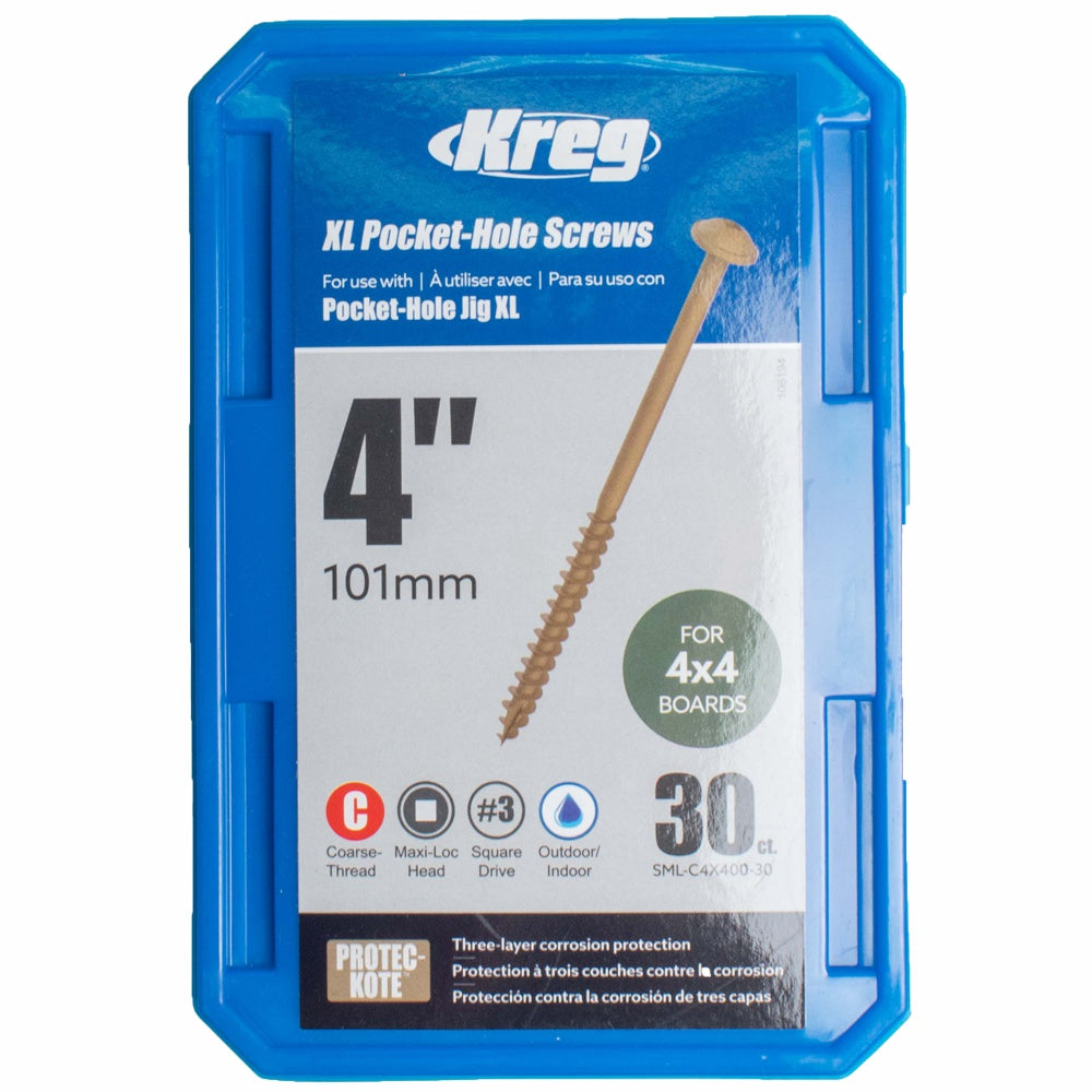 kreg-kreg-hd-protec-kote-pocket-hole-screws---101mm-/-4.00',-coarse-thread-kr-sml-c4x400-30-3