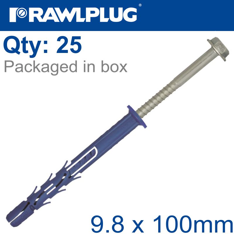 rawlplug-nyl-frame-fixing-s-steel-+-hex-screw-9.8mmx100mm-x25--box-raw-r-ff1-n-10k100-a4-1