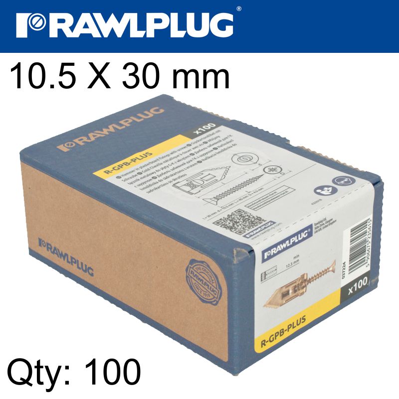 rawlplug-nail-in--fixing-plasterboard+screws-10.5x30mm-x100-box-raw-r-gpb-plus-1