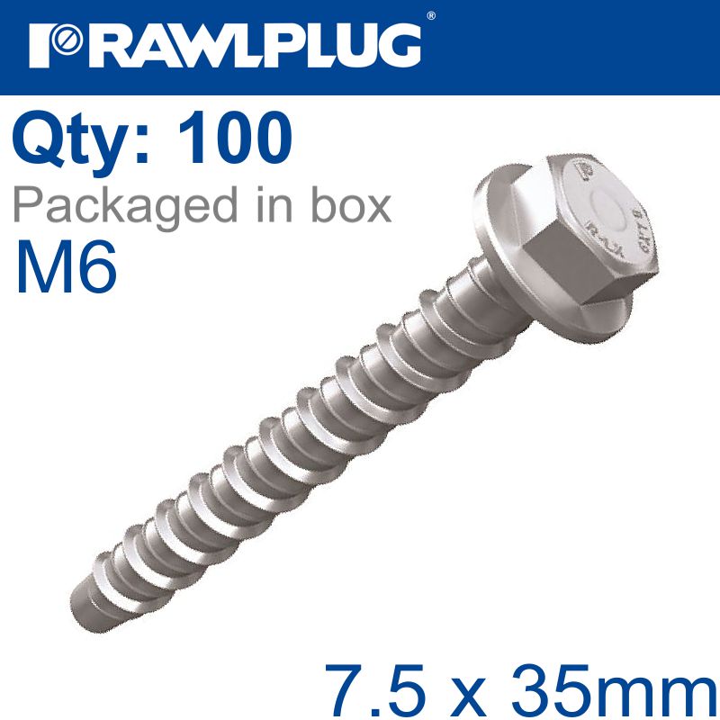 rawlplug-concrete-screwbolt-m6-7.5x35mm-hex-head-with-flange-galv-box-of-100-raw-r-lx-06x035-hf-zp-1