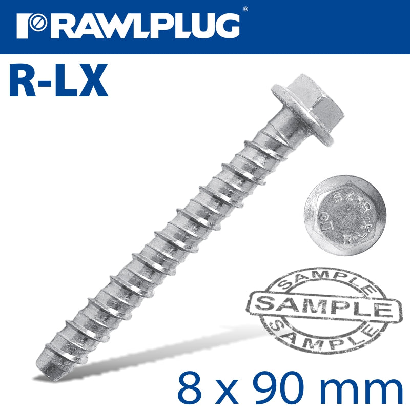 rawlplug-concrete-screwbolt-8x90-hex-head-with-flange-galvanized-100/box-raw-r-lx-08x090-hf-zp-1