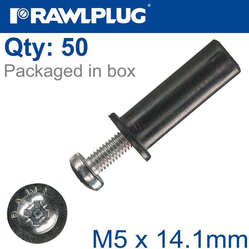 rawlplug-rawlnut+screw-m5x14.1mm-x50-box-raw-r-rnt-m5x20-1