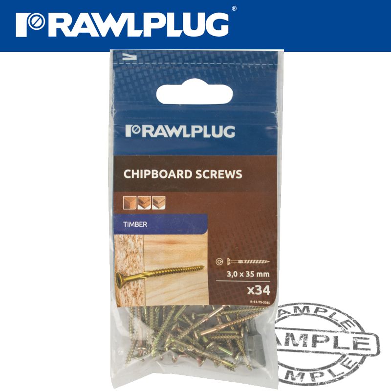 rawlplug-r-ts-chpiboard-hd-screw-3.0x35mm-x34-per-bag-raw-r-s1-ts-3035-3