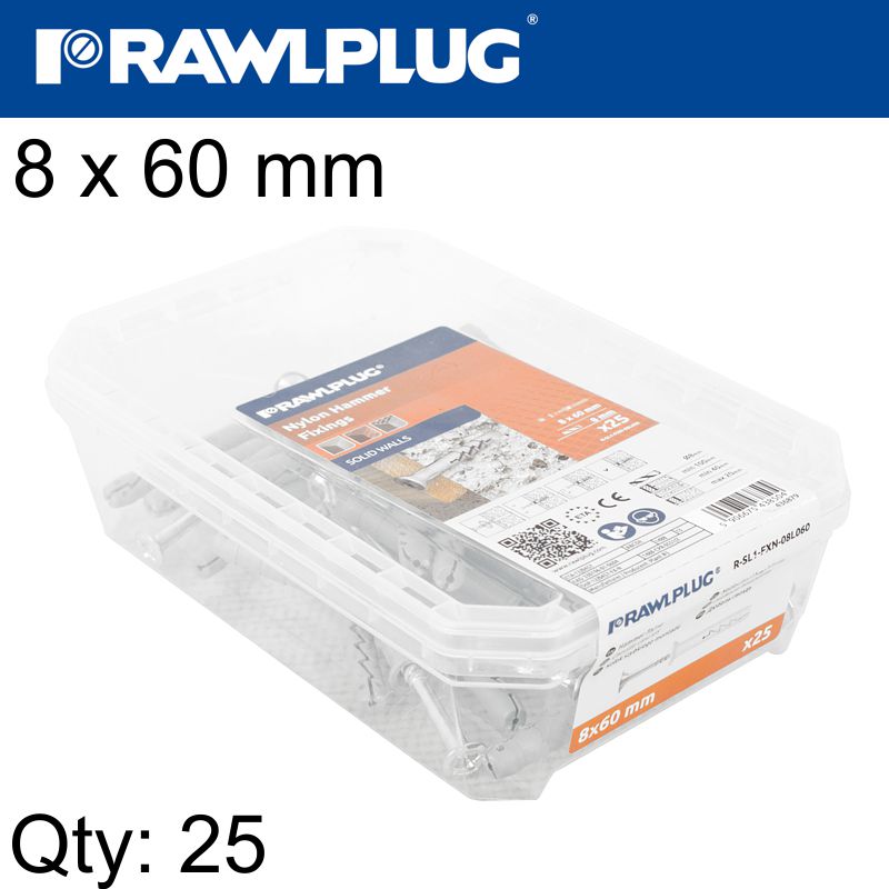 rawlplug-nyl-nail-in-fixing-8-x-60mm-csk-25-psc-per-tub-raw-r-sl1-fx-n08l060-2