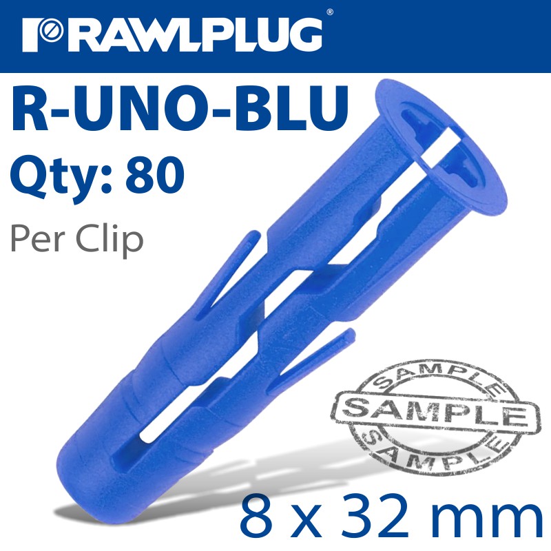 rawlplug-uno-universal-plug-blue-8mm-80-per-clip-raw-uno-blu-80-c-1