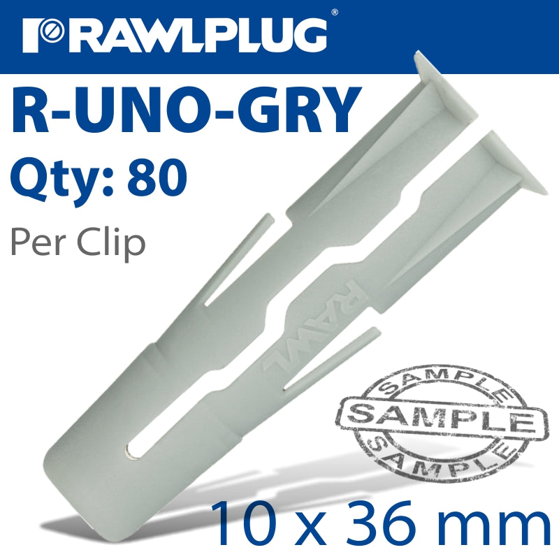 rawlplug-uno-universal-plug-grey-10mm-80-per-clip-raw-uno-gry-80-c-1