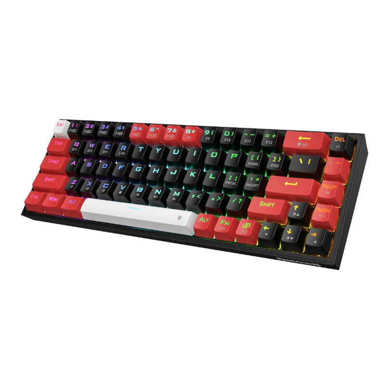 redragon-castor-pro-68key-wireless-red|black|white-keycap-bluetooth-rgb-red-switch---black|red-3-image