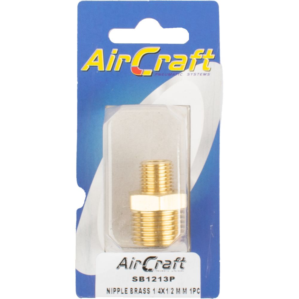 aircraft-nipple-brass-1/4x1/2-m/m-1pc-pack-sb1213p-1