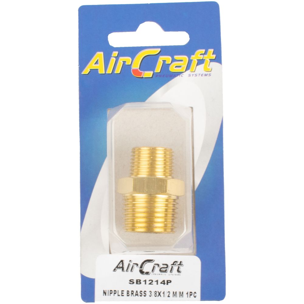 aircraft-nipple-brass-3/8x1/2-m/m-1pc-pack-sb1214p-1