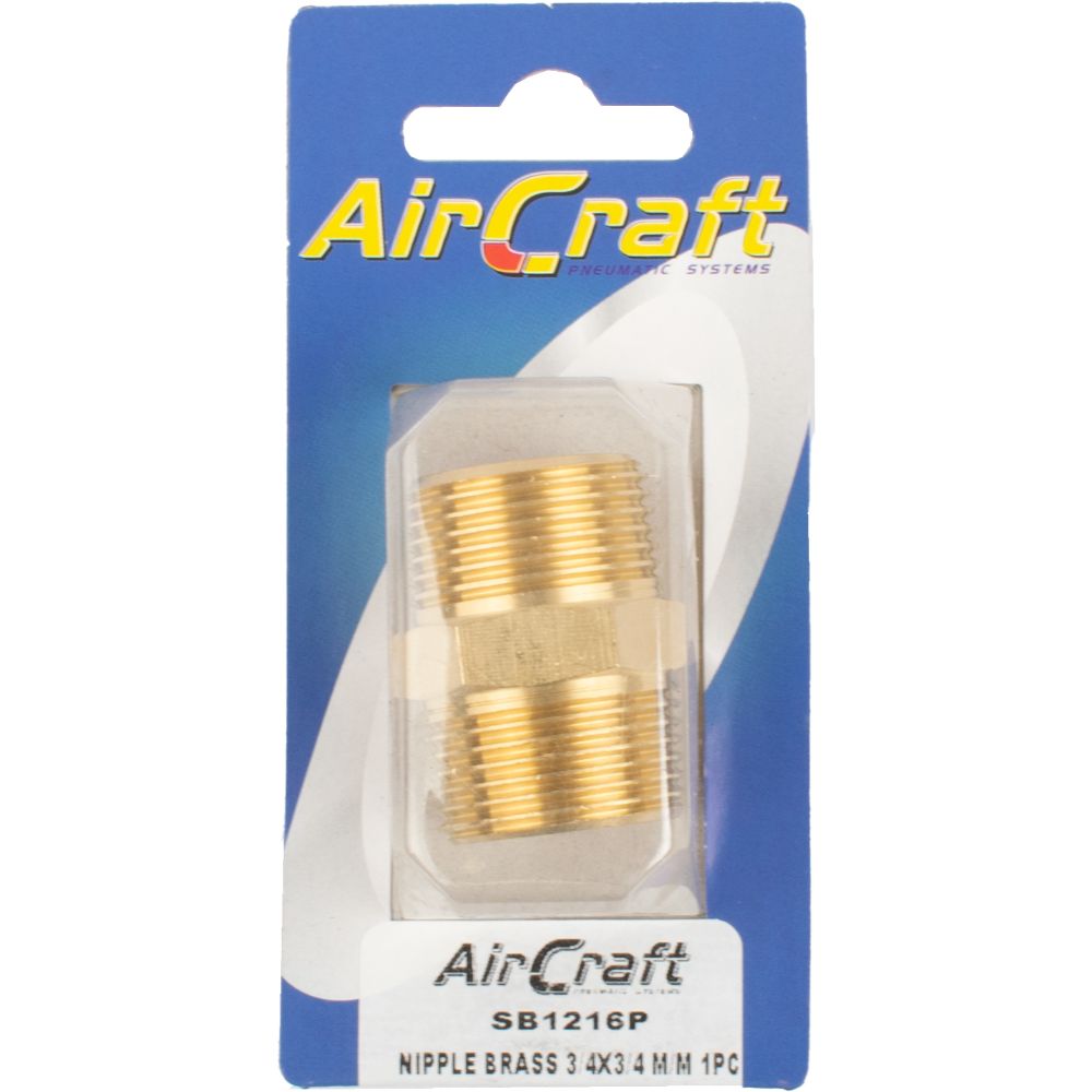 aircraft-nipple-brass-3/4x3/4-m/m-1pc-pack-sb1216p-1