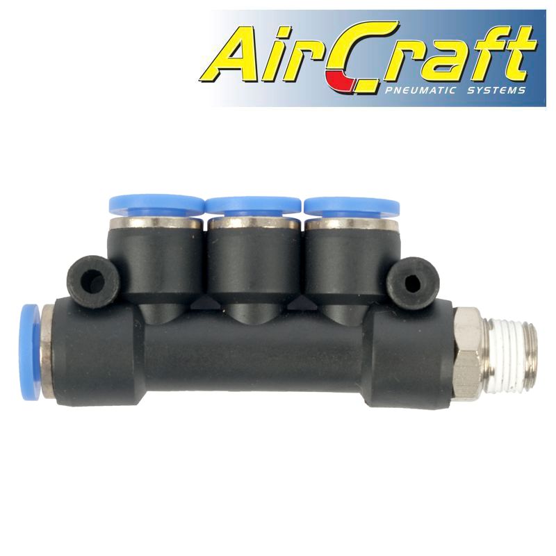 aircraft-pu-hose-fitting-manifold-4-x-4mm-port-x-1/4'm-sg-apkd04-02-1