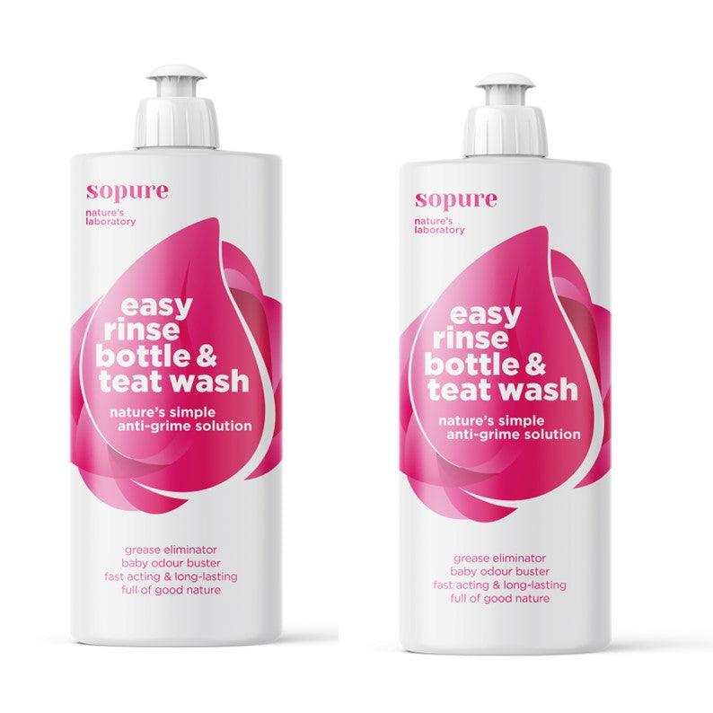SoPure Easy Rinse Bottle & Teat Wash 500ml (2 PACK) - 4aKid
