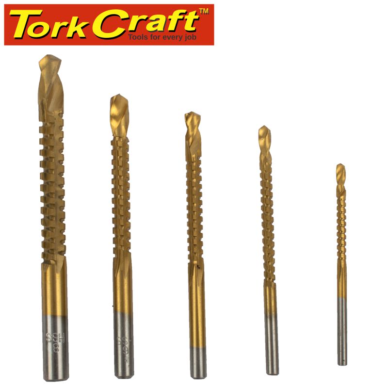 Tork Craft Drill Saw Set Hss Tin.Coated 3-4-5-6-8