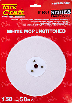 tork-craft-white-buff/mop-unstitched-150-x-50ply-x-1/2'-hole-tcbf150-50w-1