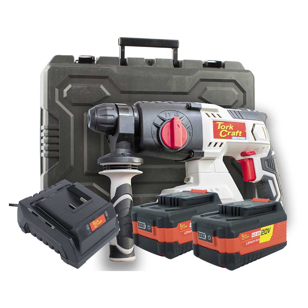 tork-craft-rot.hammer-sds-20v-tc20190-c/w-std.-charg.-&-2-x-4.0ah-batteries-torkit020-1