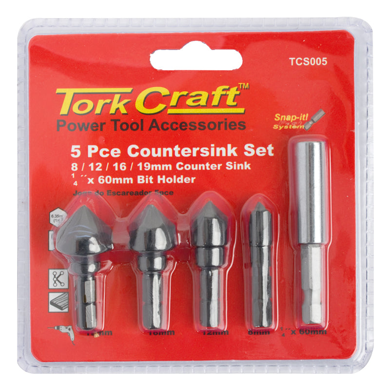 tork-craft-countersink-set-5pce-set-carbon-(8,12,16,19mm-c/w-hex-shank-adaptor)-t-cs005-1