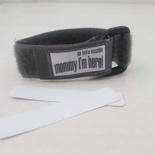 Kids ID Wristband - Grey