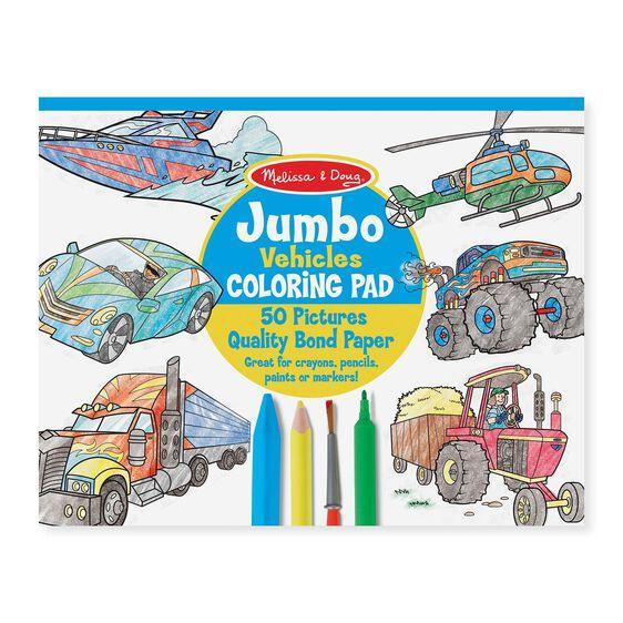 Melissa & Doug Jumbo Colouring Pad - Vehicles (Pre-Order)