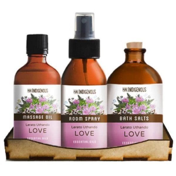 Pure Indigenous Botanical Love Gift - Massage Oil, Room Spray & Bath Salt (Pre-Order)